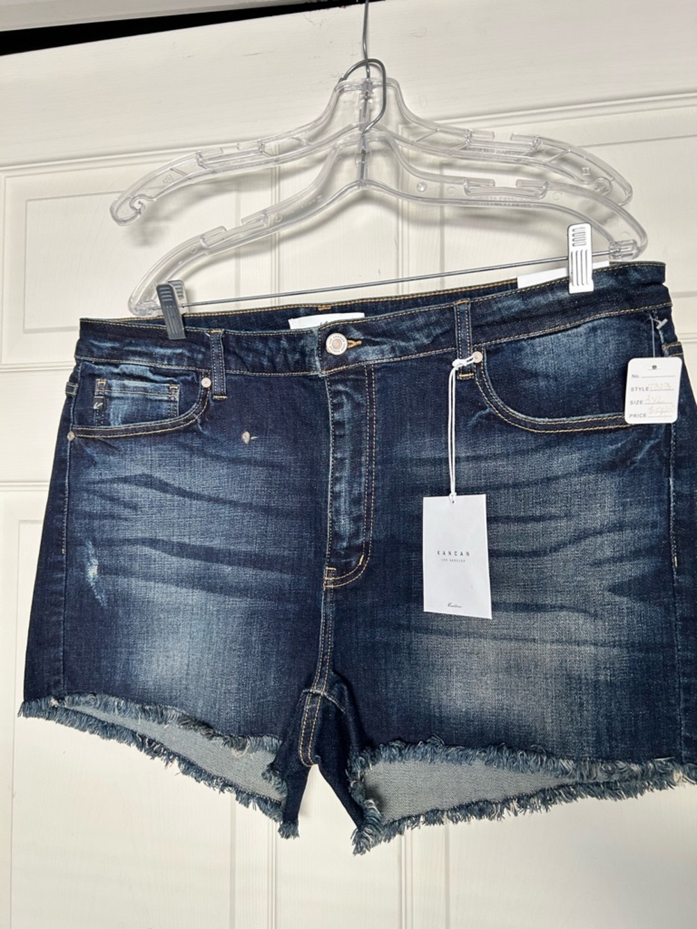 NWT KanCan  Dark Wash Denim Cutoff Shorts - Blue